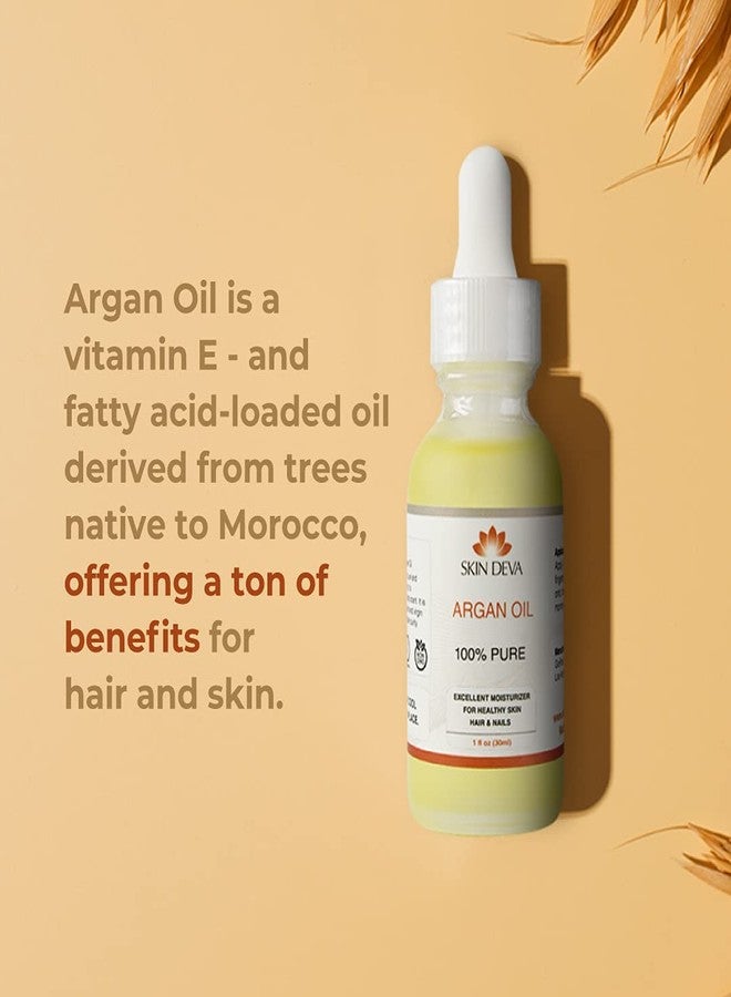 SKIN DEVA 100% Pure Argan Oil for Women and Men Made in USA 30 ml Hydrates The Skin and Boosts Elasticity of a Dry Skin Argan Oil For Hair, Scalp or Nails Skin Gives them a Supple Touch - Image 5